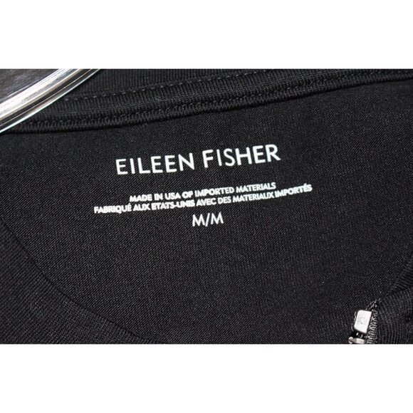 Eileen Fisher - Flight Jacket in Organic Cotton Stretch, color Black size Medium - Picture 3 of 11